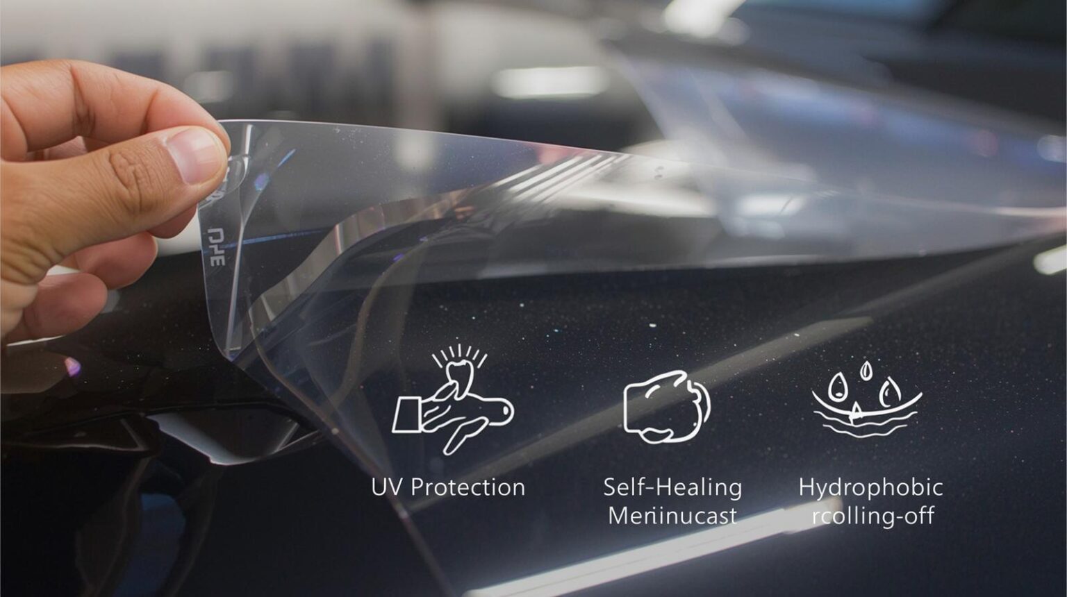 Garware White PPF benefits including self healing, UV protection and hydrophobic surface