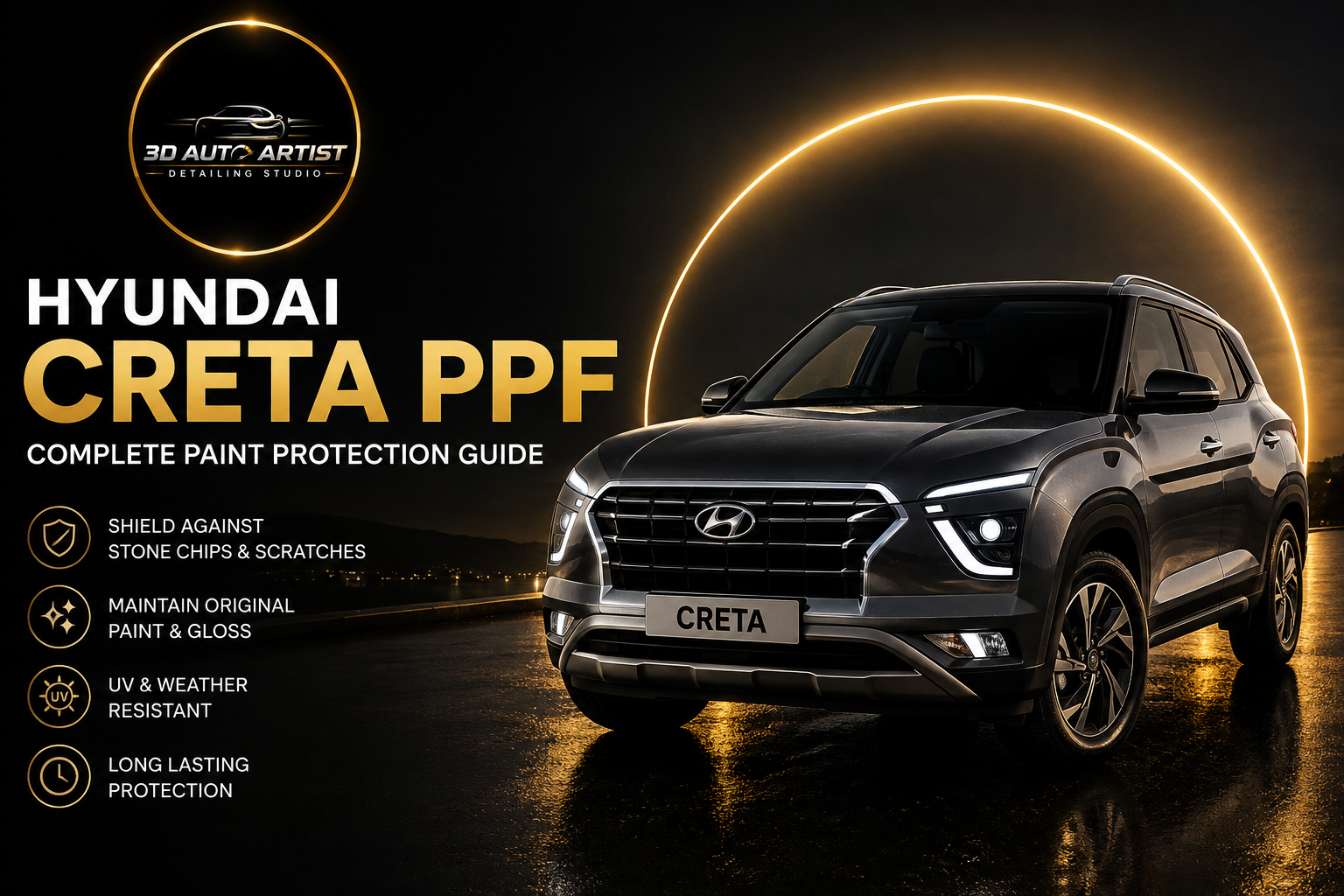 Hyundai Creta PPF paint protection by 3D Auto Artist