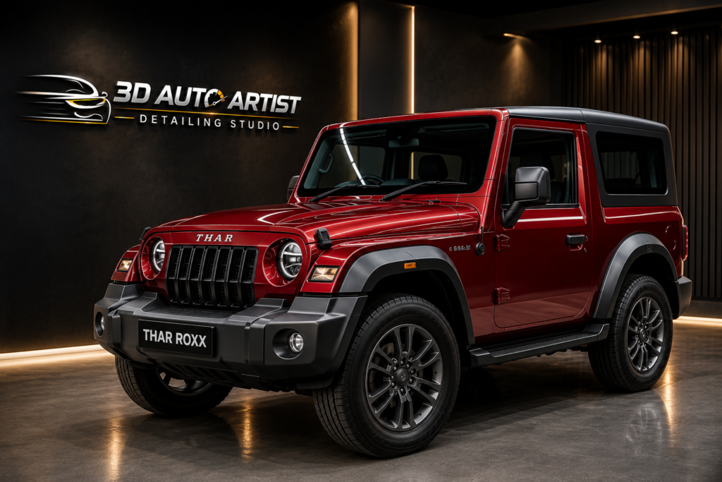 Mahindra Thar ROXX PPF paint protection film for new owners by 3D Auto Artist