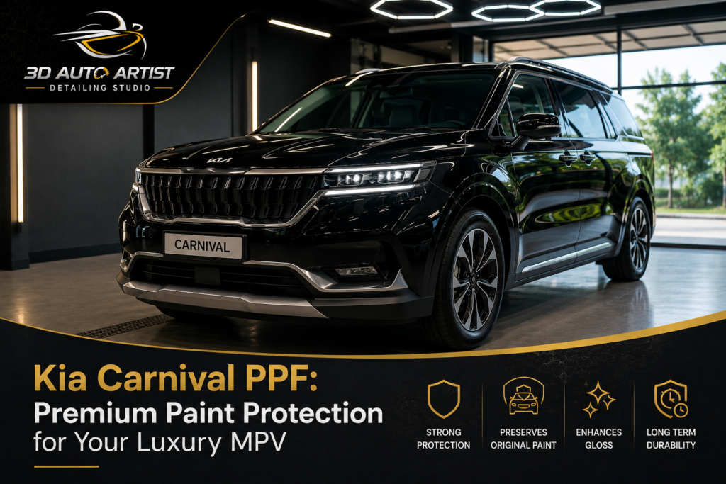 Kia Carnival PPF premium paint protection by 3D Auto Artist