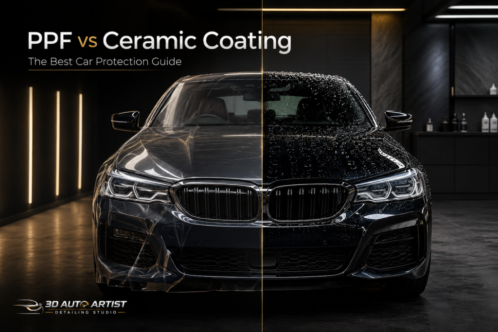 PPF vs Ceramic Coating car protection guide by 3D Auto Artist