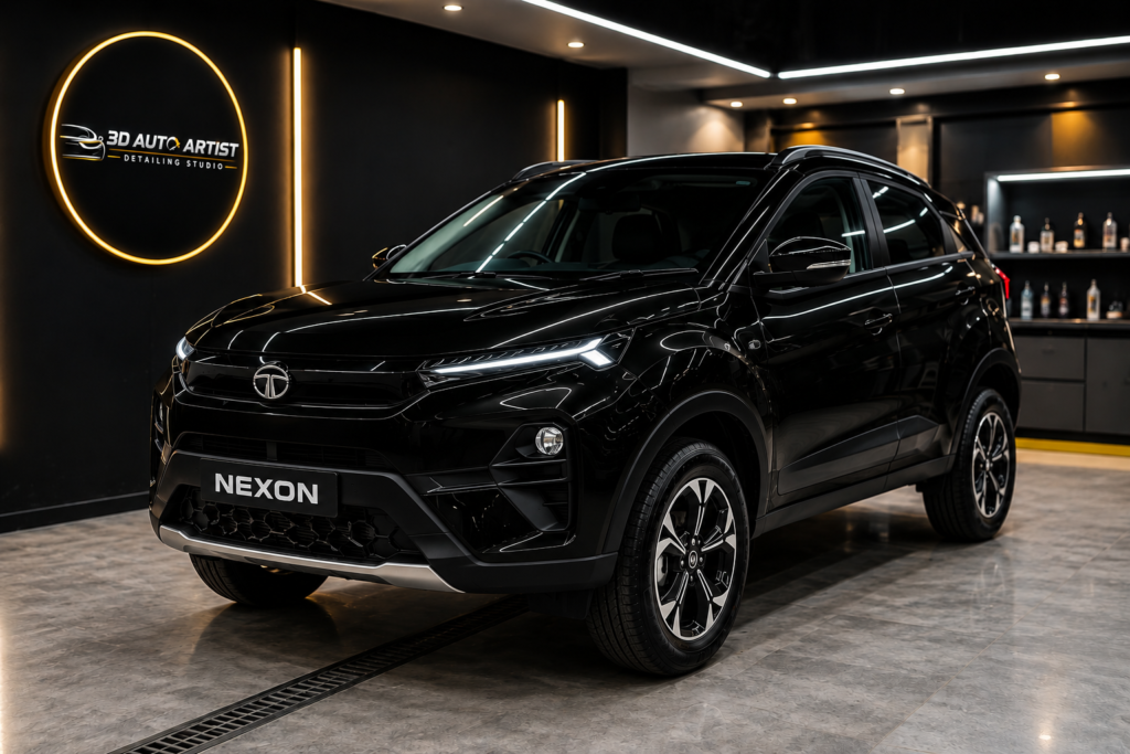 Black Tata Nexon with Garware Premium PPF by 3D Auto Artist